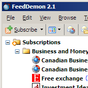 FeedDemon, showing the unidentified thingy